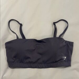 Gymshark Dark Gray Bandeau Bra